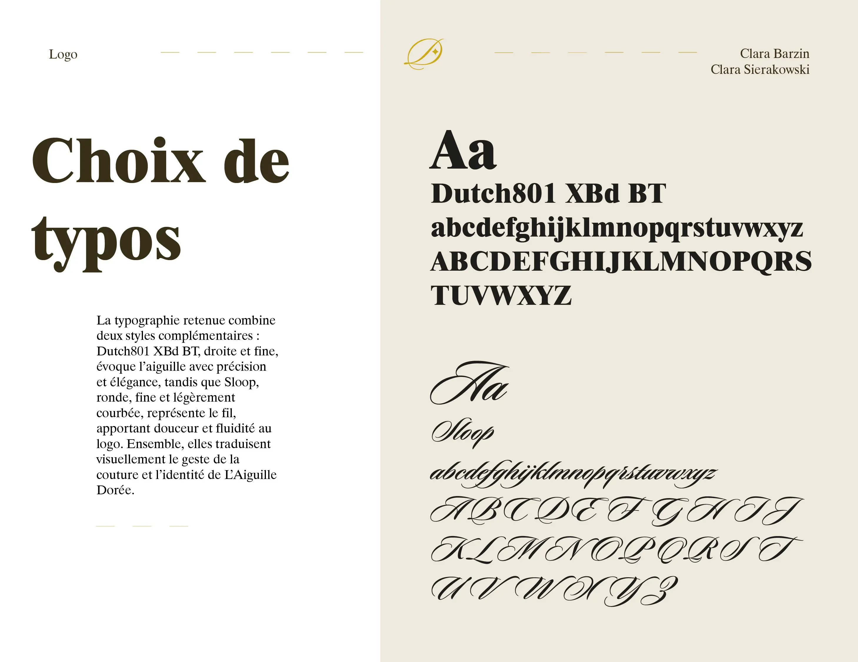 Choix de typographies