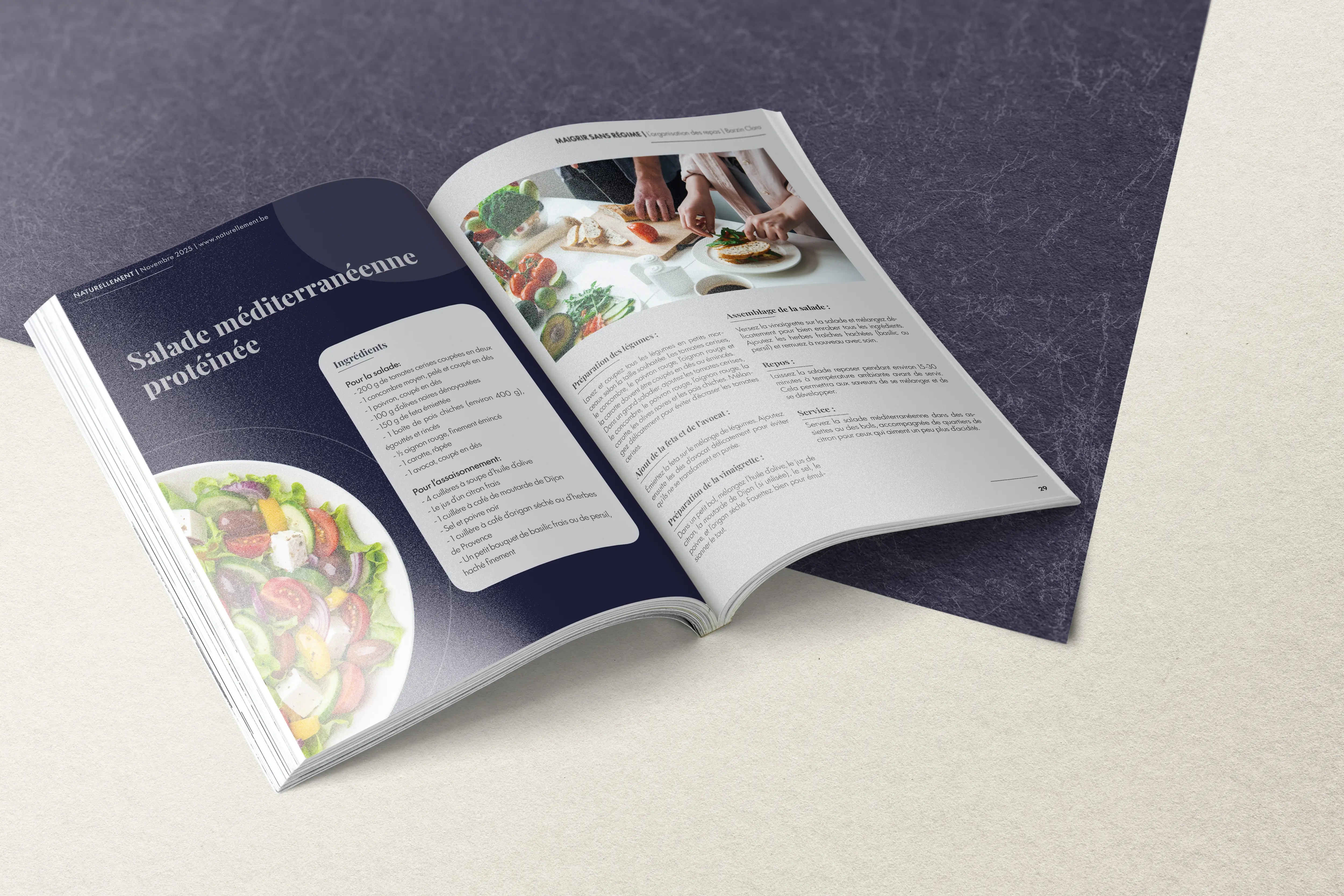 page de magazine recette